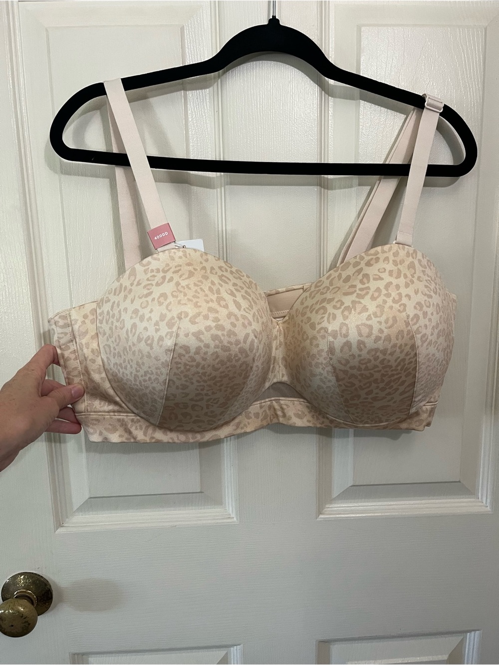 Cacique NWT 40DDD Lightly Lined Multi-Way Strapless Comfort Bliss Leopard Print